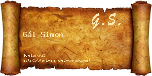 Gál Simon névjegykártya
