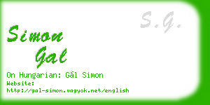 simon gal business card